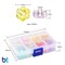 BeadTin Transparent AB 10mm Flower Plastic Beads (Box/8 Colors)